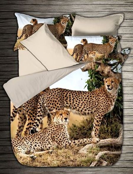 Комплект постельного белья Бамбук 3D Digital VS The tigers арт.06