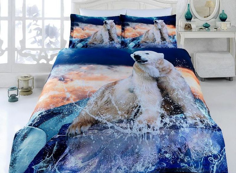 Комплект постельного белья Бамбук 3D Digital VS Sea bear арт.59