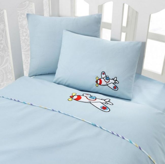 Комплект детского постельного белья Cotton Box Ясли с вышивкой арт.04