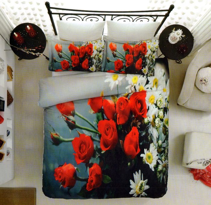 Комплект постельного белья Бамбук 3D Digital VS Tiny roses арт.73