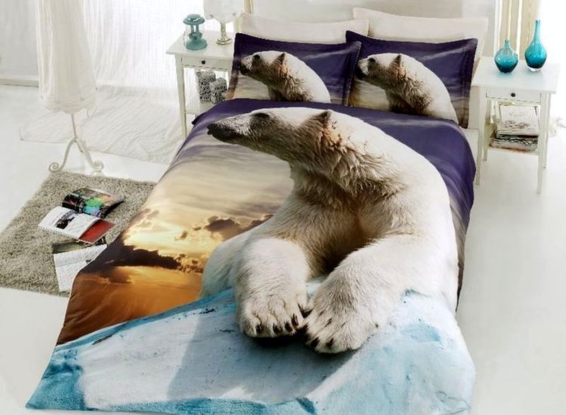 Комплект постельного белья Бамбук 3D Digital VS Polar bear арт.37